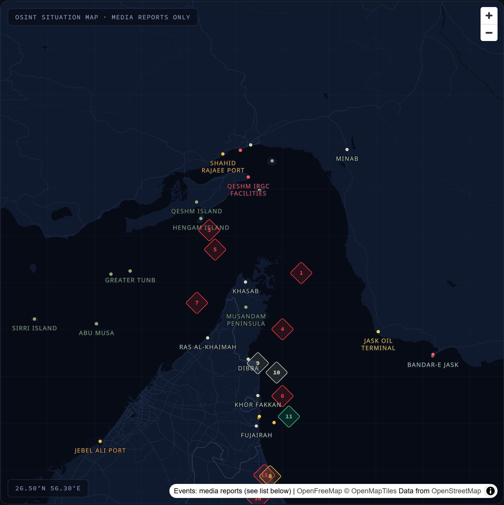 Strait of Hormuz: the situation map